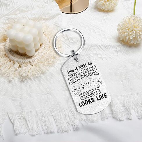 Yobent Uncle Keychain Gifts from Niece Nephew, Funny Uncle Birthday Present Booger Gift Ideas, Awesome Uncle Valentines Day Keychain for Men in Saudi Arabia