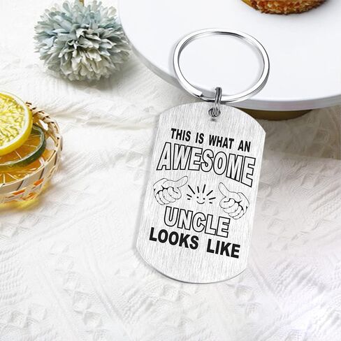 Yobent Uncle Keychain Gifts from Niece Nephew, Funny Uncle Birthday Present Booger Gift Ideas, Awesome Uncle Valentines Day Keychain for Men in Saudi Arabia
