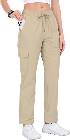 سروال المشي لمسافات طويلة للبضائع للنساء مع الجيوب الرياضية للنساء للنساء in Kuwait