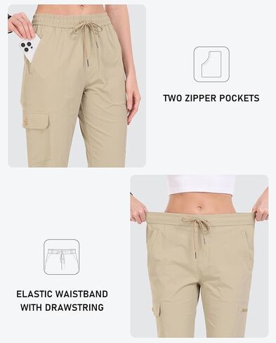 سروال المشي لمسافات طويلة للبضائع للنساء مع الجيوب الرياضية للنساء للنساء in Kuwait