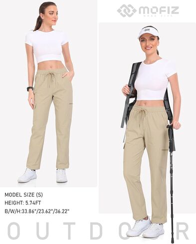 سروال المشي لمسافات طويلة للبضائع للنساء مع الجيوب الرياضية للنساء للنساء in Kuwait