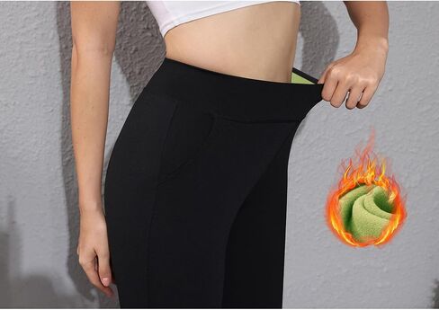 Agenlulu Fleece Lined Dress Pants for Women with Pockets Thermal High Waist Stretchy Yoga Work Pants for Cold Weather in Saudi Arabia