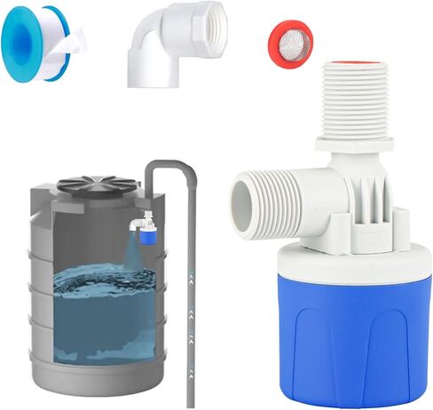 صمام التحكم في مستوى المياه التلقائي ، صمام تعويم المياه المصغرة ، وحدة تحكم مستوى المياه التلقائي بالكامل لخزان المياه ، ملء تلقائي صمام تعويم الماء للتجمع/برج الماء (1/2 "كمية المياه العلوية) in Kuwait