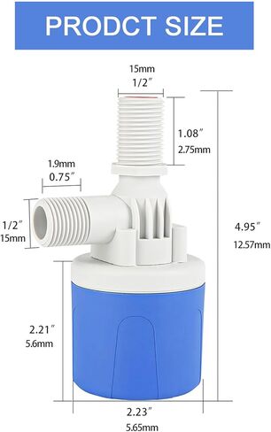 صمام التحكم في مستوى المياه التلقائي ، صمام تعويم المياه المصغرة ، وحدة تحكم مستوى المياه التلقائي بالكامل لخزان المياه ، ملء تلقائي صمام تعويم الماء للتجمع/برج الماء (1/2 "كمية المياه العلوية) in Kuwait