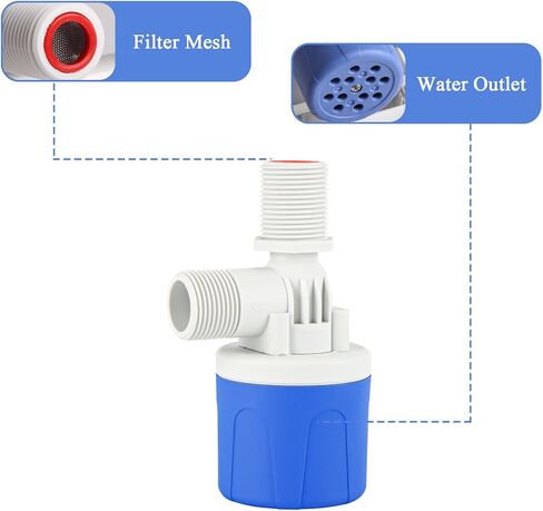 صمام التحكم في مستوى المياه التلقائي ، صمام تعويم المياه المصغرة ، وحدة تحكم مستوى المياه التلقائي بالكامل لخزان المياه ، ملء تلقائي صمام تعويم الماء للتجمع/برج الماء (1/2 "كمية المياه العلوية) in Kuwait