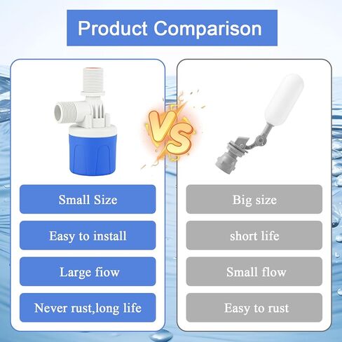 صمام التحكم في مستوى المياه التلقائي ، صمام تعويم المياه المصغرة ، وحدة تحكم مستوى المياه التلقائي بالكامل لخزان المياه ، ملء تلقائي صمام تعويم الماء للتجمع/برج الماء (1/2 "كمية المياه العلوية) in Kuwait