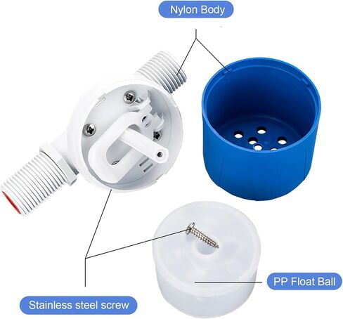 صمام التحكم في مستوى المياه التلقائي ، صمام تعويم المياه المصغرة ، وحدة تحكم مستوى المياه التلقائي بالكامل لخزان المياه ، ملء تلقائي صمام تعويم الماء للتجمع/برج الماء (1/2 "كمية المياه العلوية) in Kuwait