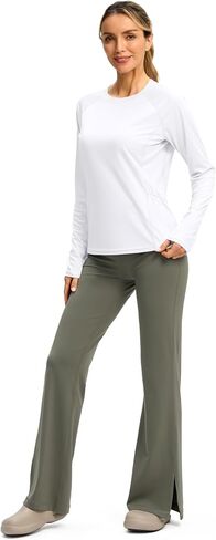 Viodia Rash Guard للنساء UPF 50+ SPF UV قمصان طويلة الأكمام للحماية من الشمس Dri Fit المشي لمسافات طويلة قميص السباحة مع جيوب in Kuwait