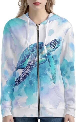 Zip Up Hoodie Women Switshirsed sweatshirt ، وذرات كراتية Cardigan السببية مع جيوب in Kuwait