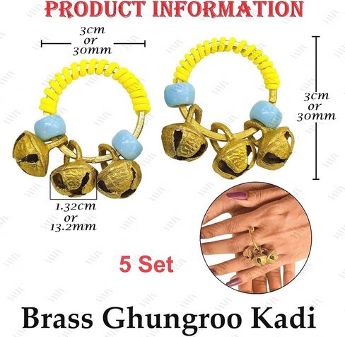 VAMA FASHIONS Traditional Brass Ghungroo Clapping Anguthi Finger Ring for God Godess Bhajan Kirtan Aarti and Pooja in Saudi Arabia