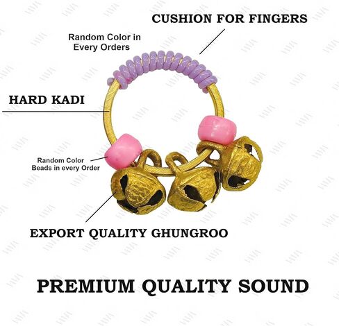 VAMA FASHIONS Traditional Brass Ghungroo Clapping Anguthi Finger Ring for God Godess Bhajan Kirtan Aarti and Pooja in Saudi Arabia