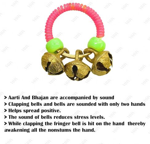 VAMA FASHIONS Traditional Brass Ghungroo Clapping Anguthi Finger Ring for God Godess Bhajan Kirtan Aarti and Pooja in Saudi Arabia