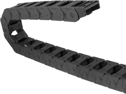 Uxcell حامل كابل سلسلة السحب نوع مفتوح مع موصلات نهاية R55 25X38mm 1 متر بلاستيك لآلات التوجيه باستخدام الحاسب الآلي الكهربائية in Saudi Arabia