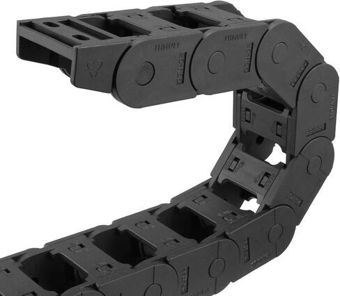 Uxcell حامل كابل سلسلة السحب نوع مفتوح مع موصلات نهاية R55 25X38mm 1 متر بلاستيك لآلات التوجيه باستخدام الحاسب الآلي الكهربائية in Saudi Arabia
