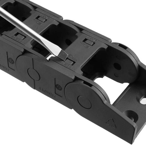 Uxcell حامل كابل سلسلة السحب نوع مفتوح مع موصلات نهاية R55 25X38mm 1 متر بلاستيك لآلات التوجيه باستخدام الحاسب الآلي الكهربائية in Saudi Arabia