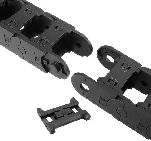 Uxcell حامل كابل سلسلة السحب نوع مفتوح مع موصلات نهاية R55 25X38mm 1 متر بلاستيك لآلات التوجيه باستخدام الحاسب الآلي الكهربائية in Saudi Arabia