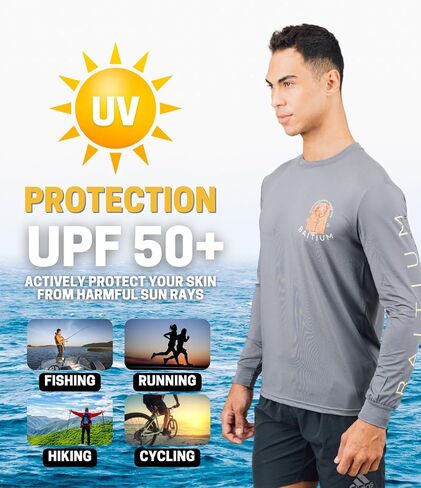 Fishing Shirts for Men, Mens Fishing Shirts Long Sleeve, UPF 50 Quick Dry, Rash Gaurd, Fishing Clothes for Men, Fishing Gear in Kuwait