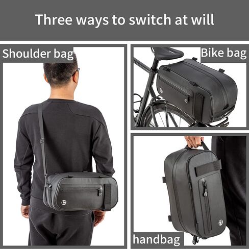 Bike Trunk Bag Bicycle 26L Storage Pannier Saddle Bag 3-in-1 Multifuction Rear Bike Cargo Rack Bags with Reflective Strips Waterproof Travel Accessories Expandable Luggage Trunk Bag For Cycling in Saudi Arabia
