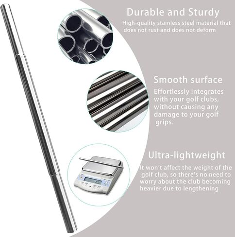 Extender Golf Club - 0.60 بوصة موسعات نادي الجولف من الفولاذ المقاوم للصدأ لإطالة DIY ، قابلة لإعادة الاستخدام مرتين لكل قطعة ، حزمة 6 in Kuwait