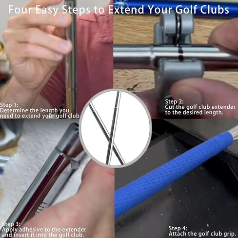 Extender Golf Club - 0.60 بوصة موسعات نادي الجولف من الفولاذ المقاوم للصدأ لإطالة DIY ، قابلة لإعادة الاستخدام مرتين لكل قطعة ، حزمة 6 in Kuwait