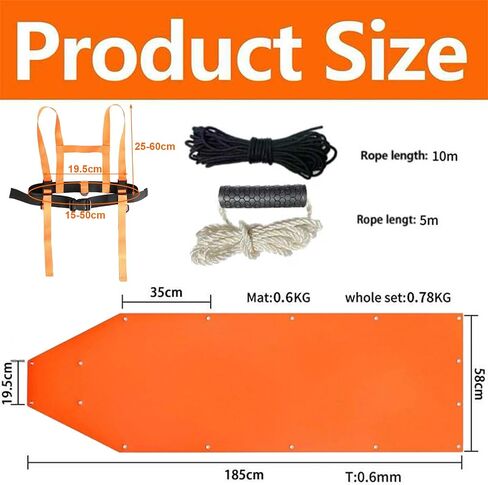 Deer Drag Sled Tear-Resistant Deer Sled Game Hauler for Hunting with Deer Drag Harness and Handle, Save Effort Deer Dragging Sled Deer Hunting Gear Hunting Accessories for Men Gifts in Saudi Arabia
