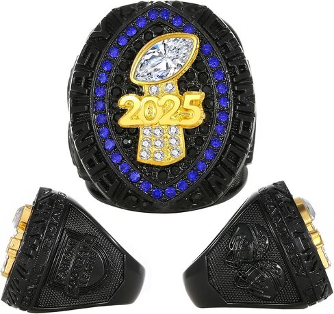 2025 Fantasy Football Championship Ring League Champion Trophy Rings Premium Award for Winner in Saudi Arabia