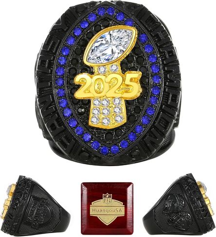 2025 Fantasy Football Championship Ring League Champion Trophy Rings Premium Award for Winner in Saudi Arabia