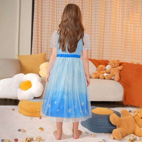 LQSZ Girls Nightgown Princess Dress Puff Sleeve Toddler Pajama Gown Unicorn Casual Princess Nightgown for Toddlers 4 5T in Saudi Arabia