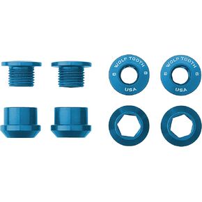 Wolf Tooth Components Set of 4 Chainring Bolts+Nuts for Single Ring (1X) Drivetrains