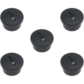 5 Pcs Football Helmet Bladder Valve Screws Threaded Valve Retainer Cap Black Valve Caps for Football Helmets
