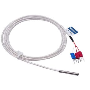 TWTADE PT100 Waterproof Temperature Sensor Three-wire System，Stainless Steel Probe(4×30MM) Range:-50℃-200℃ (6.6Feet) MT-6340-30mm