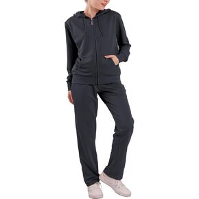 Tracksuits for Women Sweatsuits Sets 2 Piece Outfits Long Sleeve Zip Up Hoodied Sweatshirts and Sweatpants Sports Athletic Workout Jogging Suits(Charcoal, L)