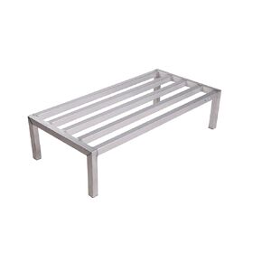 ALSQ-4-1224 Dunnage Rack, All Welded Aluminum Tubular Construction, 24" W x 48" L x 12" H, 4 ft., 1 Tier, for Commercial Use, NSF