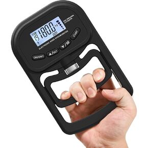 Hand Dynamometer Grip Strength Trainer - Electronic Hand Grip Strength Tester Grip Strengthener Hand Exerciser Meter Digital Hand Grip Training Gauge 396lbs / 180kg for Sport Home School Use