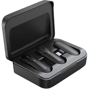 Bewinner Professional Grade Lavalier Clip On Microphone, 2.4G Lavalier Microphone, Noise Reduction 1 for 2 Type C Lapel Microphone, Exquisite Mini Mic for Video Recording