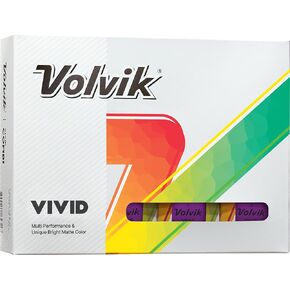 Volvik Vivid Matte Finish Green Golf Balls - Purple (One Dozen)