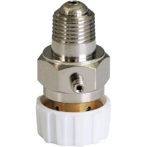 Midline Valve 6I722 Radiator Steam Air Vent with Plastic Knob; Heat Regulator Valve; 1/8 in. MIP; Chrome Plated Steel