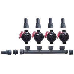Hunter PGV100-JT-MM Dura Manifold Valve Kit Without Flow Control - Barb PGV100JTMM (4 Zone)