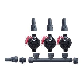Hunter PGV100-JT-MM Dura Manifold Valve Kit Without Flow Control - Barb PGV100JTMM (3 Zone)