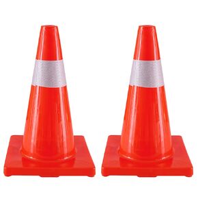 4 Pack Traffic Cones 28" inch Orange PVC Traffic Cones, Orange Road Parking Cones Heavy Duty Construction Cone Structurally Stable for Parking Lot, Driveway, Construction Events