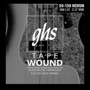 GHS GHS-3060-5 Black Tape Wound Bass 5 String Set