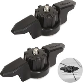 Line Cleat for Kayak Track Mount 2 Pcs, Kayak Anchor Cleat & Track Mount Line Cleat, Line Cleat for Rail Mount Kayak Accessories, Black