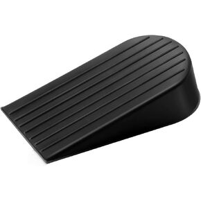 Crosize Black Extra Large Door Stopper, High 1.9 Inches Big Door Stop for Floor Rubber Doorstop Wedge, Door Gaps and Prevent The Lock-Outs, Floor Sturdy Door Stopper for Heavy Duty Door Bottom of Door