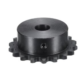 uxcell #35 Chain Idler Sprocket C Type, 1/2" Bore 18 Tooth Tensioner, Black Oxide Finished Carbon Steel with Insert Single Bearing