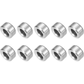 uxcell 10 Pcs Stainless Steel Spacers, 4mm ID x 8mm OD x 4mmL 304 Stainless Steel Bushing Screw Standoff Unthreaded Round Spacer for 3/16" or M4 Screws Bolts Nuts