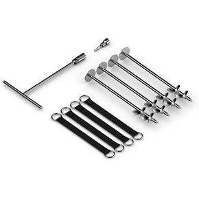 Jumpflex Trampoline Anchor Kit PRO, Heavy Duty Ground Anchoring Metal Stakes Set