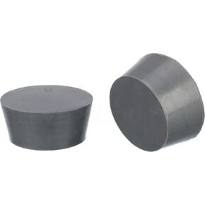 CleverDelights Rubber Stoppers — Size 11 — 10 Pack — 48mm x 56mm x 25mm Long — Gray Solid Plug #11