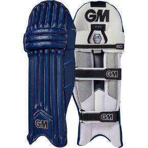 Gunn & Moore GM Cricket Maxi 606 Batting Leg Guards for Adults ' (Navy Blue and Black Color), Right Handed