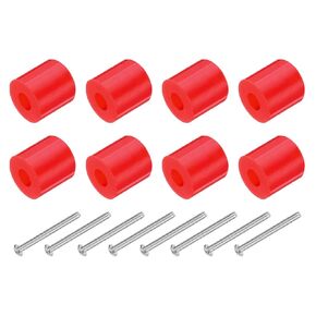 MECCANIXITY 16pcs Electrical Outlet Spacers Extender Kit Include 8pcs 10mm Switch Receptacle Screw Spacers and 8pcs 1-1/2 Inch 6-32 Thread Flat Head Long Socket Screw