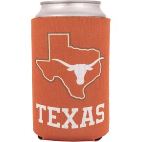 University of Texas Can Insulator Beverage Cooler 1 Pack Foam Beverage Holder Longhorns UT Austin (1 Pack Can - Design A)